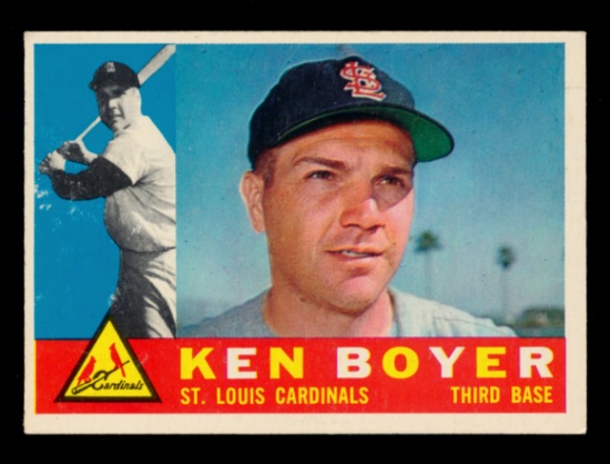 1960 Topps Baseball Card #485 Ken Boyer St Louis Cardinals