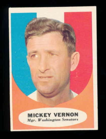 1961 Topps Baseball Card #134 Mickey Vernon Washington Senators