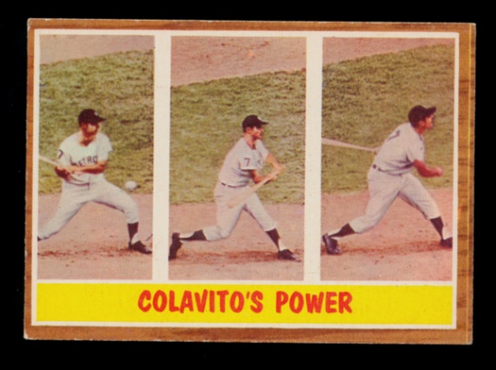 1962 Topps Baseball Card #314 Rocky "Colavitos Power"