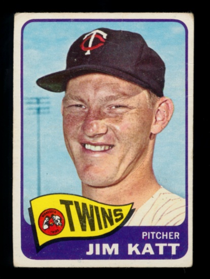 1965 Topps Baseball Card #62 Jim Kaat Minnesota Twins