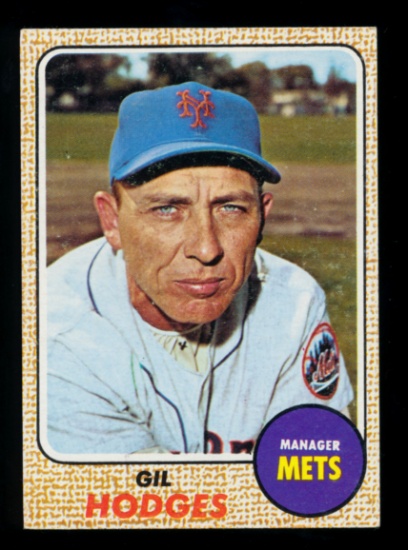 1968 Topps Baseball Card #27 Gil Hodges New York Mets Manager