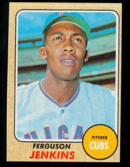 1968 Topps Baseball Card #410 Hall of Famer Ferguson Jenkins Chicago Cubs