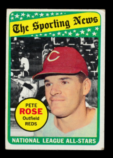 1969 Topps Baseball Card #424 All Star Pete Rose Cincinnati Reds