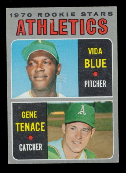 1970 Topps Baseball Card #21 Athletics Rookie Stars: Vida Blue-Gene Tenace