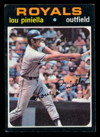 1971 Topps Baseball Card #35 Lou Piniella Kansas City Royals