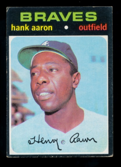 1971 Topps Baseball Card #400 Hall of Famer Hank Aaron Atlanta Braves