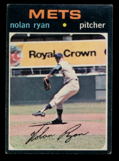 1971 Topps Baseball Card #513 Hall of Famer Nolan Ryan New York Mets