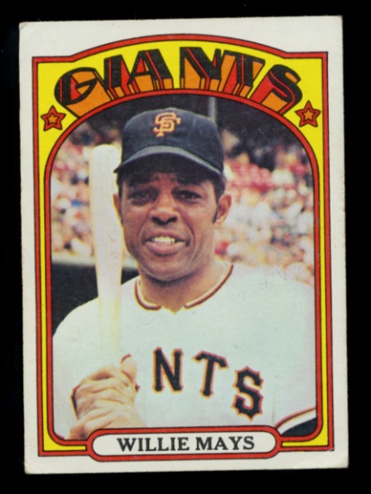 1972 Topps Baseball Card #49 Hall of Famer Willie Mays San Francisco Giants
