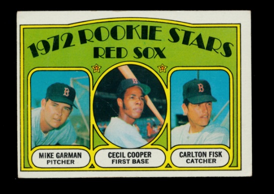 1972 Topps Baseball Card #79 Red Sox Rookie Stars: Carlton Fisk-Mike Garman