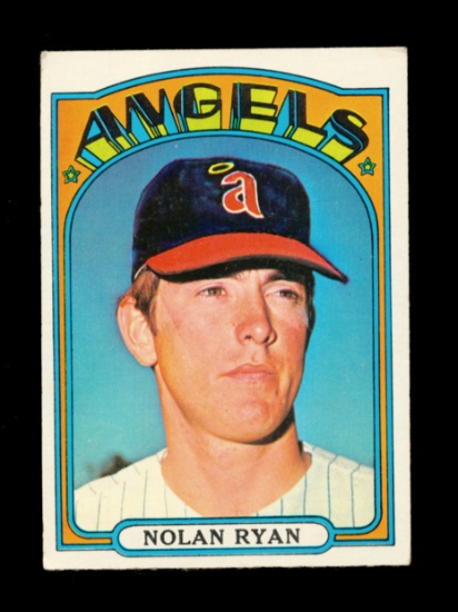 1972 Topps Baseball Card #595 Hall of Famer Nolan Ryan California Angels