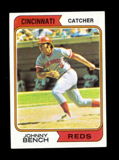 1974 Topps Baseball Card #10 Hall of Famer Johnny Bench Cincinnati Reds