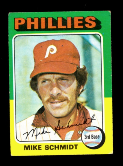 1975 Topps Baseball Card #70 Hall of Famer Mike Schmidt Philadelphia Philli