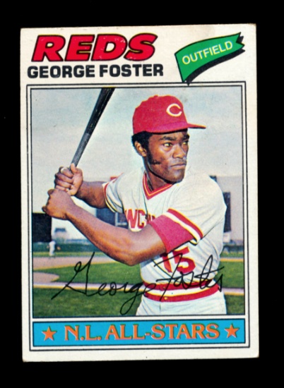 1977 Topps Baseball Card #347 George Foster Cincinnati Reds