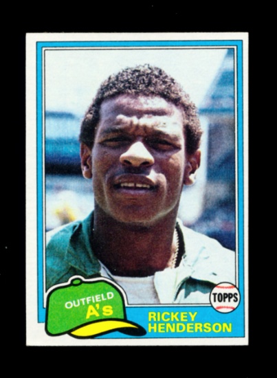 1981 Topps Baseball Card #261 Hall of Famer Rickey Henderson Oakland A's