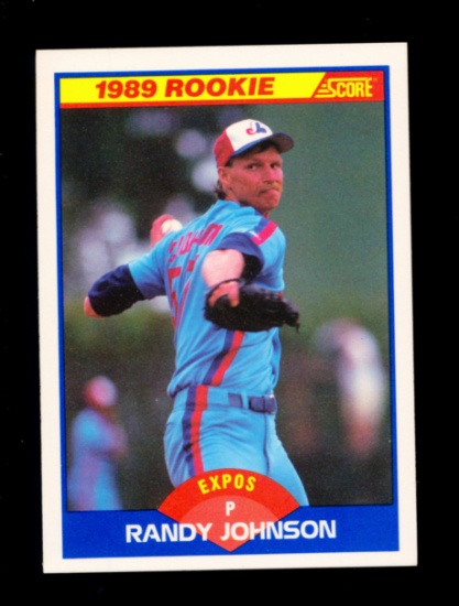 1989 Score ROOKIE Baseball Card #645 Rookie Hall of Famer Randy Johnson Mon