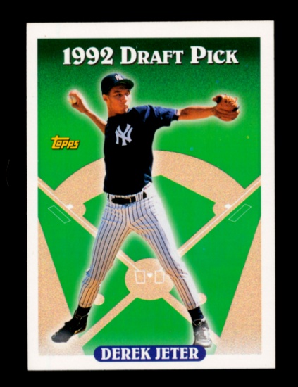 1993 Topps ROOKIE Baseball Card #98 Rookie Hall of Famer Derek Jeter New Yo