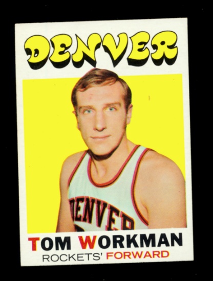 1971 Topps Basketball Card #163 Tom Workman Denver Rockets