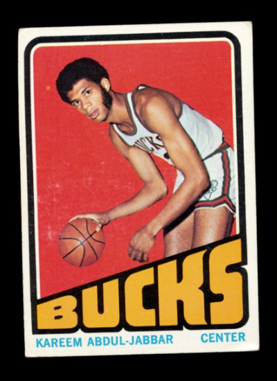 1972 Topps Basketball Card #100 Karrem Abdul Jabbar