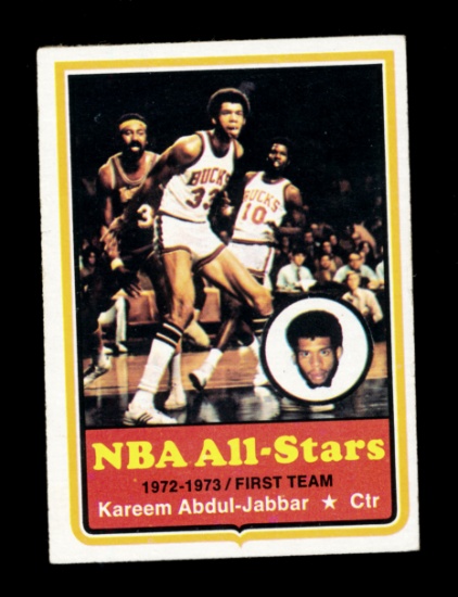 1973 Topps Basketball Card #50 NBA First Team All Star Kareem Abdul Jabbar
