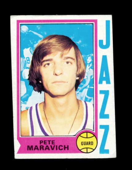 1974 Topps Basketball Card #10 Pete Maravich New Orleans Jazz
