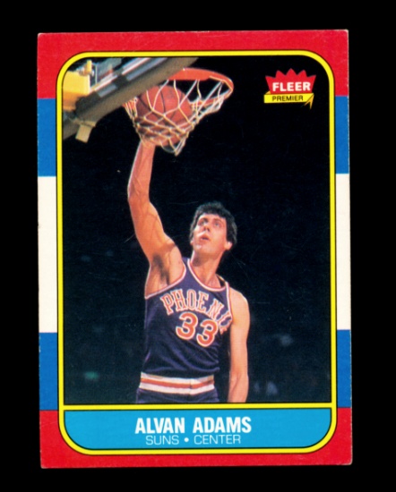 1986 Fleer Basketball Card #2 of 132 Alvan Adams Phoenix Suns