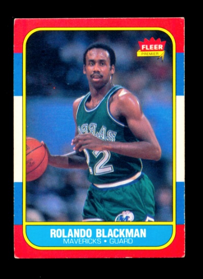1986 Fleer Basketball Card #11 of 132 Roland Blackman Dallas Mavericks