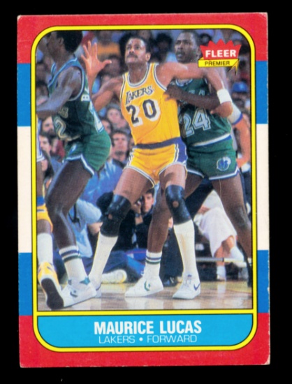 1986 Fleer Basketball Card #66 of 132 Maurice Lucas Los Angeles Lakers