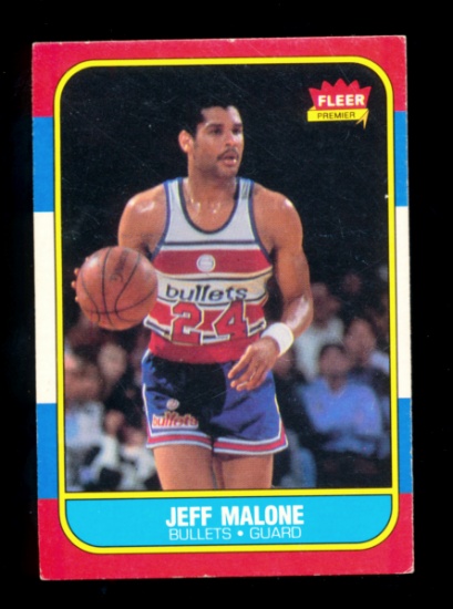 1986 Fleer Basketball Card #67 of 132 Jeff Malone Washington Bullets