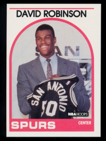 1989 NBA Hoops ROOKIE Basketball Card #138 Rookie David Robinson San Antoni