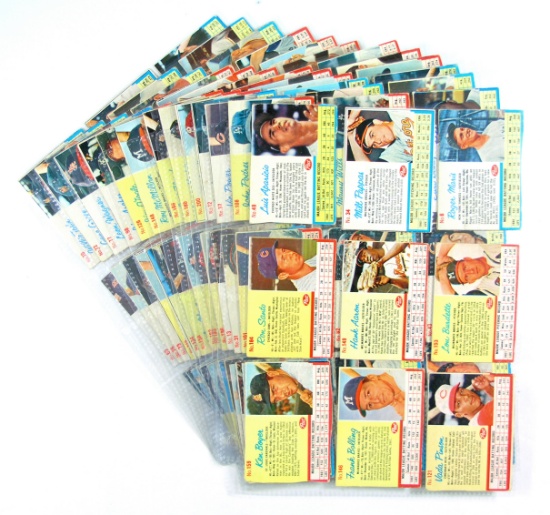 (117) 1962 Post Cereal Hand Cut Baseball Cards. Mostly VG/EX to EX Conditio