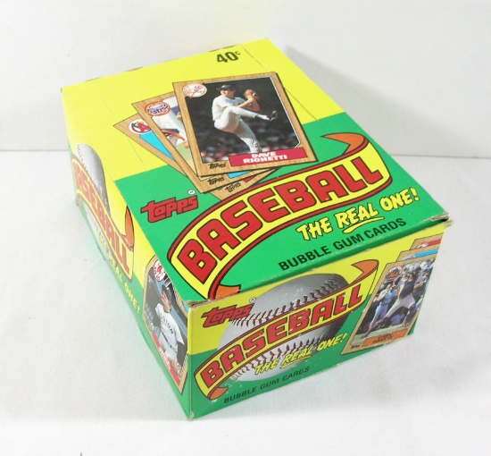 1987 Topps Baseball Full Wax Pack Box. 36 Unopened Wax Packs