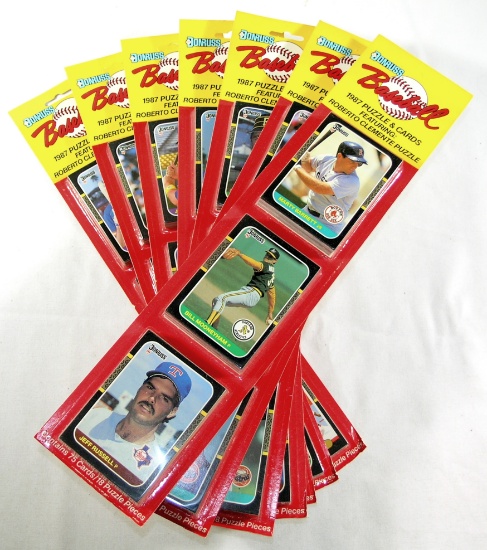 (7) 1987 Donruss Baseball Unopened Blister Packs. Each Pack Contains 75 Car