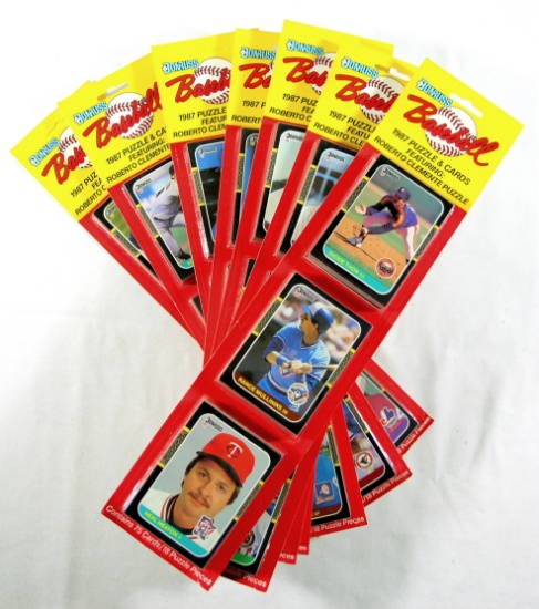 (7) 1987 Donruss Baseball Unopened Blister Packs. Each Pack Contains 75 Car