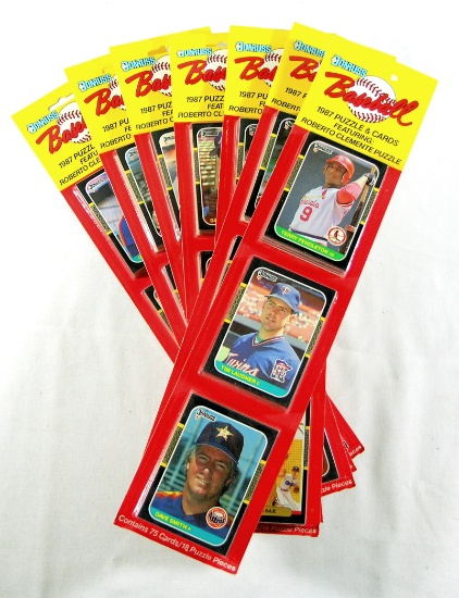 (7) 1987 Donruss Baseball Unopened Blister Packs. Each Pack Contains 75 Car