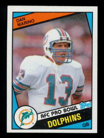 1984 Topps ROOKIE Football Card #123 Rookie Hall of Famer Dan Marino Miami