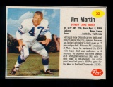 1962 Post Cereal Hand Cut Football Card #55 Jim Martin Detroit Lions