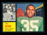 1962 Topps Football Card #117 Ted Dean Philadelphia Eagles.   Short Print