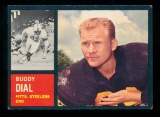 1962 Topps Football Card #130 Buddy Dial Pittsburgh Steelers.   Short Print