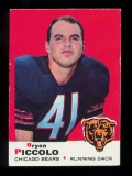1969 Topps ROOKIE Football Card #26 Rookie Bryan Piccolo Chicago Bears