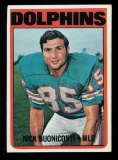 1972 Topps Football Card #43 Hall of Famer Nick Buoniconti Miami Dolphins