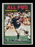 1974 Topps Football Card #130 Hall of Famer ALL PRO OJ Simpson Buffalo Bill