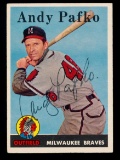 1958 Topps AUTOGRAPHED Baseball Card #223 Andy Pafko Milwaukee Braves. Sign