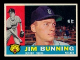 1960 Topps Baseball Card #502 Jim Bunning Detroit Tigers