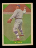 1960 Fleer Baseball Greats Baseball Card #42 Hall of Famer Ty Cobb. Small C