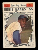1961 Topps Baseball Card #575 All-Star Hall of Famer Ernie Banks Chicago Cu