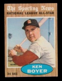 1962 Topps Baseball Card #392 All Star Ken Boyer Detroit Tigers