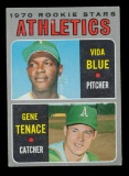 1970 Topps Baseball Card #21 Athletics Rookie Stars: Vida Blue-Gene Tenace