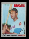 1970 Topps Baseball Card #555 Hall of Famer Orlando Cepeda Atlanta Braves