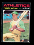 1971 Topps Baseball Card #20 Hall of Famer Reggie Jackson Oakland A's