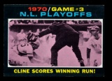 1971 Topps Baseball Card #201 NL Playoffs Game #3